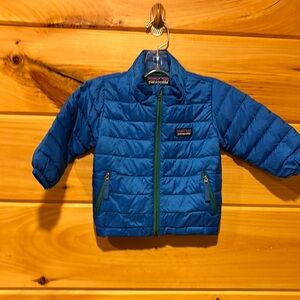 Patagonia Baby Down Sweater Jacket/Coat Blue Size 3-6 months
